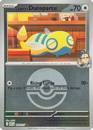 Larry's Dunsparce (Poke Ball) 163 [ME Ascended Heroes] (Reverse Holofoil)