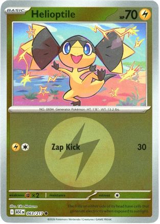Helioptile (Energy Symbol Pattern) 063 [ME Ascended Heroes] (Reverse Holofoil)