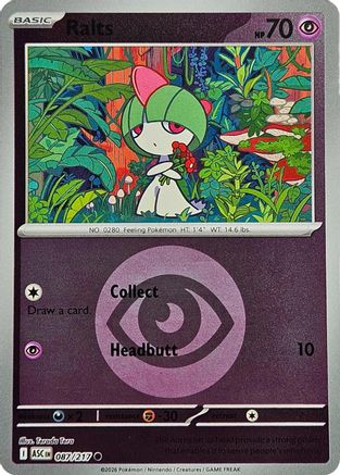 Ralts (Energy Symbol Pattern) 087 [ME Ascended Heroes] (Reverse Holofoil)