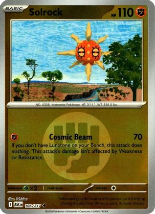 Solrock (Energy Symbol Pattern) 106 [ME Ascended Heroes] (Reverse Holofoil)
