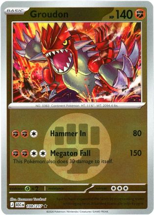 Groudon (Energy Symbol Pattern) 108 [ME Ascended Heroes] (Reverse Holofoil)
