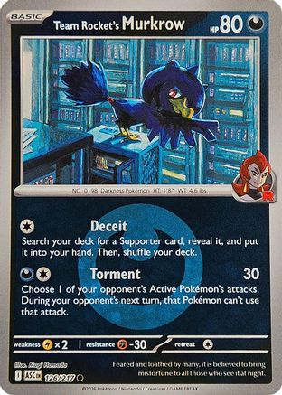 Team Rocket's Murkrow (Energy Symbol Pattern) 126 [ME Ascended Heroes] (Reverse Holofoil)