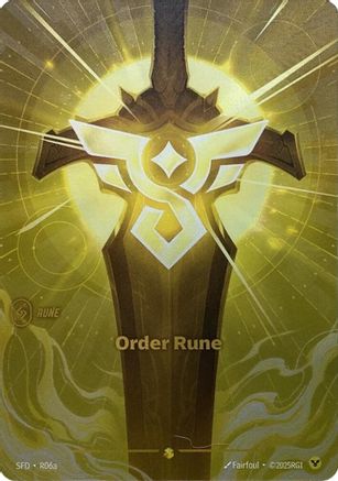 Order Rune (Alternate Art) (R06a) [Spiritforged] Foil
