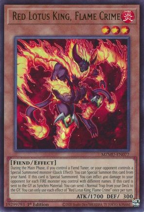 Red Lotus King, Flame Crime [MZMU-EN077] Ultra Rare