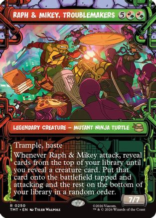 Raph & Mikey, Troublemakers (Showcase) (TMT-250) - Teenage Mutant Ninja Turtles Foil