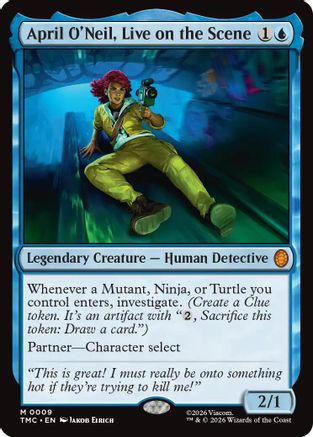 April O'Neil, Live on the Scene (TMC-009) - Commander: Teenage Mutant Ninja Turtles Foil