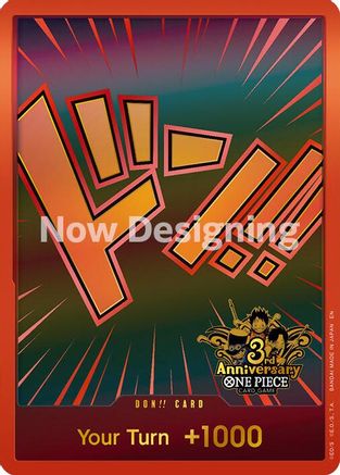 DON!! Card (Japanese Version 3rd Anniversary Set) [One Piece Promotion Cards] DON!!