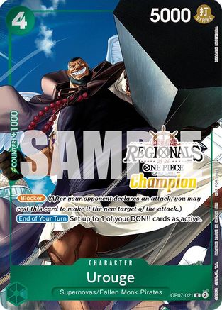 Urouge (Offline Regional Champion Card Set 2025 Vol.1) [One Piece Promotion Cards] Rare