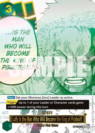 Luffy Is the Man Who Will Become the King of Pirates!!! (Japanese Version 3rd Anniversary Set) [One Piece Promotion Cards] Rare