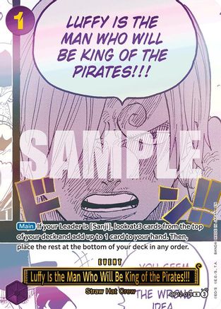 Luffy Is the Man Who Will Be King of the Pirates!!! (Japanese Version 3rd Anniversary Set) [One Piece Promotion Cards] Rare