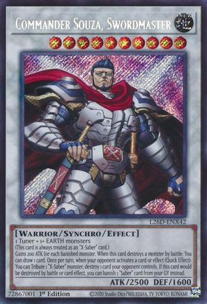Commander Souza, Swordmaster (Secret Rare) [L26D-ENX42] Secret Rare