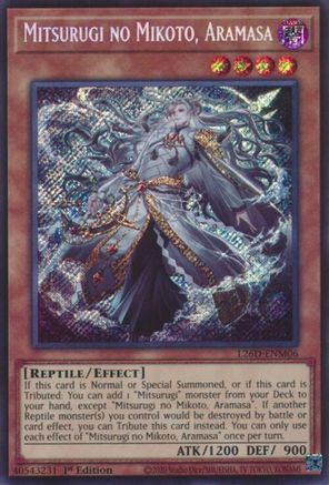 Mitsurugi no Mikoto, Aramasa (Secret Rare) [L26D-ENM06] Secret Rare