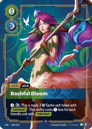 Lillia - Bashful Bloom (189/219) [Unleashed] Foil