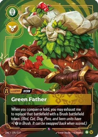 Ivern - Green Father (195/219) [Unleashed] Foil