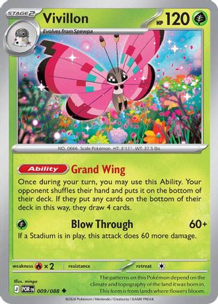 Vivillon 009/null [ME03 Perfect Order] (Reverse Holofoil)