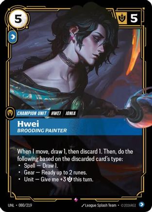 Hwei - Brooding Painter (080/219) [Unleashed] Foil