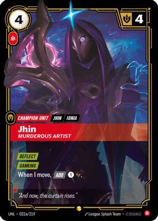 Jhin - Murderous Artist (Alternate Art) (022a/219) [Unleashed] Foil