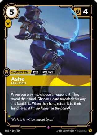 Ashe - Focused (169/219) [Unleashed] Foil