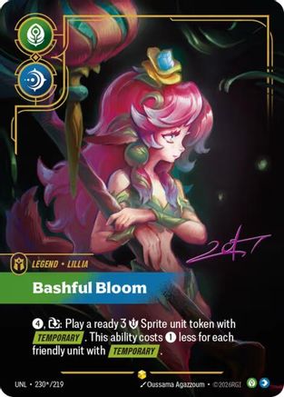 Lillia - Bashful Bloom (Signature) (230*/219) [Unleashed] Foil