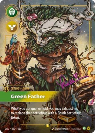 Ivern - Green Father (Signature) (233*/219) [Unleashed] Foil