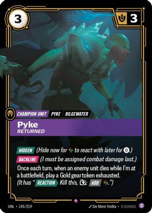 Pyke - Returned (145/219) [Unleashed] Foil