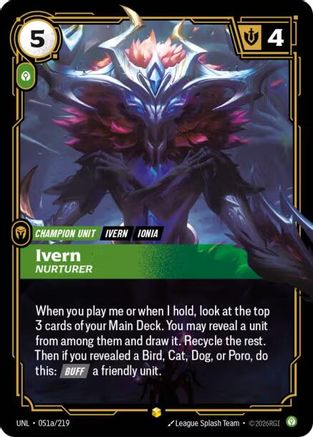 Ivern - Nurturer (Alternate Art) (051a/219) [Unleashed] Foil