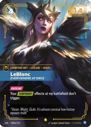 LeBlanc - Everywhere At Once (Alternate Art) (090a/219) [Unleashed] Foil