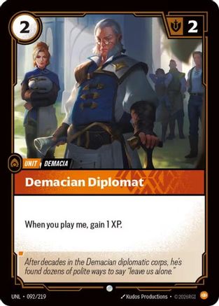 Demacian Diplomat (092/219) [Unleashed] Foil