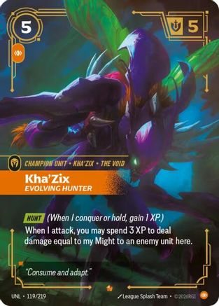 Kha'Zix - Evolving Hunter (119/219) [Unleashed] Foil