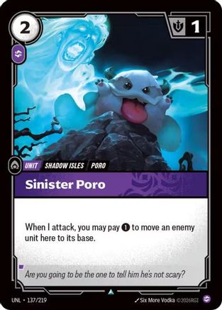 Sinister Poro (137/219) [Unleashed] Foil