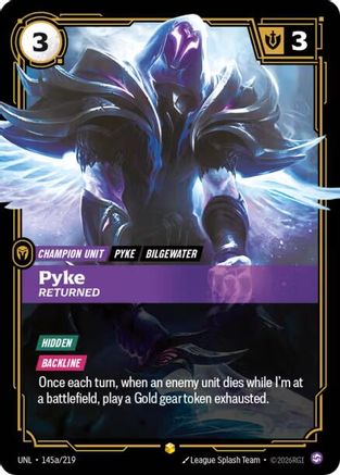 Pyke - Returned (Alternate Art) (145a/219) [Unleashed] Foil