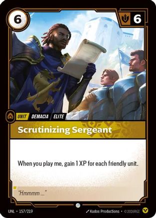 Scrutinizing Sergeant (157/219) [Unleashed] Foil