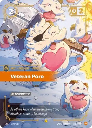 Veteran Poro (Overnumbered) (223/219) [Unleashed] Foil