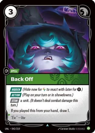 Back Off (042/219) [Unleashed] Foil