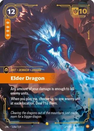 Elder Dragon (Alternate Art) (118a/219) [Unleashed] Foil