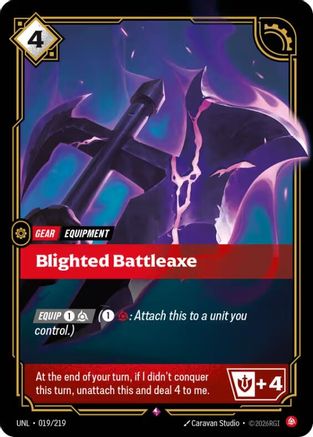 Blighted Battleaxe (019/219) [Unleashed] Foil