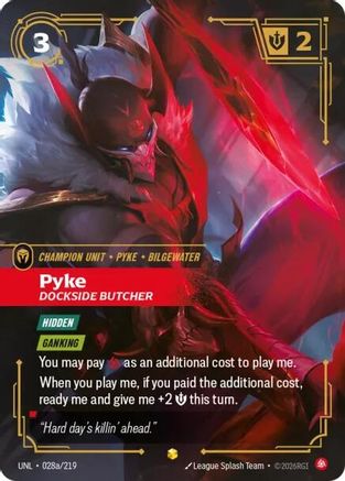 Pyke - Dockside Butcher (Alternate Art) (028a/219) [Unleashed] Foil