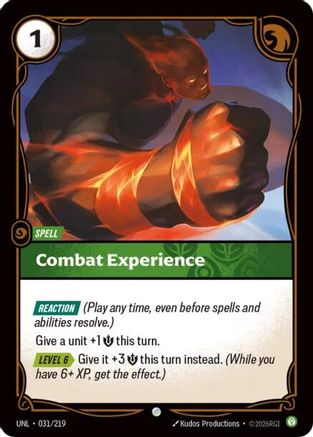 Combat Experience (031/219) [Unleashed] Foil