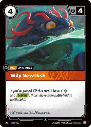 Wily Newtfish (108/219) [Unleashed] Foil