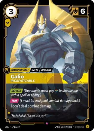 Galio - Indefatigable (171/219) [Unleashed] Foil
