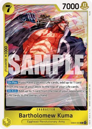 Bartholomew Kuma (EB04-054) [Adventure on Kami's Island] Rare