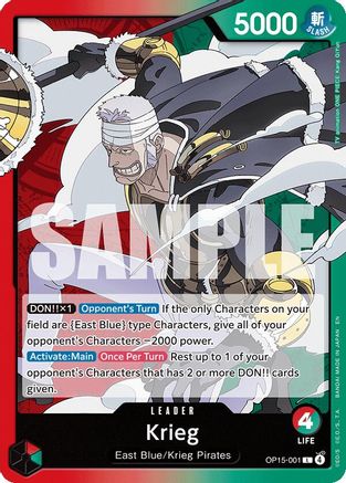 Krieg (OP15-001) [Adventure on Kami's Island] Leader