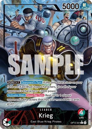 Krieg (OP15-001) (Alternate Art) [Adventure on Kami's Island] Leader