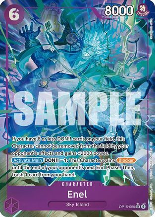 Enel (OP15-060) (Alternate Art) [Adventure on Kami's Island] Super Rare