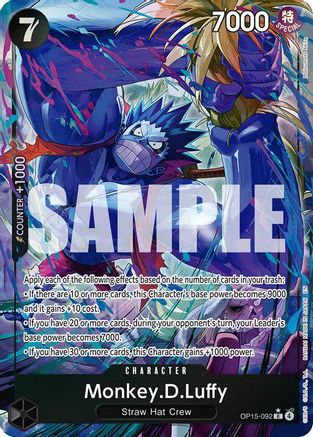 Monkey.D.Luffy (OP15-092) (Alternate Art) [Adventure on Kami's Island] Rare