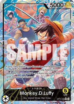 Monkey.D.Luffy (OP15-098) (Alternate Art) [Adventure on Kami's Island] Leader