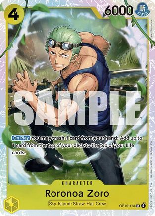 Roronoa Zoro (OP15-113) [Adventure on Kami's Island] Super Rare