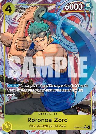 Roronoa Zoro (OP15-113) (Alternate Art) [Adventure on Kami's Island] Super Rare