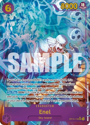 Enel (OP15-118) (Alternate Art) [Adventure on Kami's Island] Secret Rare