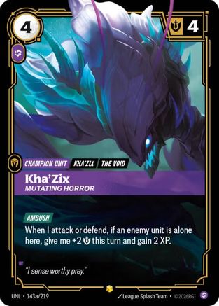 Kha'Zix - Mutating Horror (Alternate Art) (143a/219) [Unleashed] Foil
